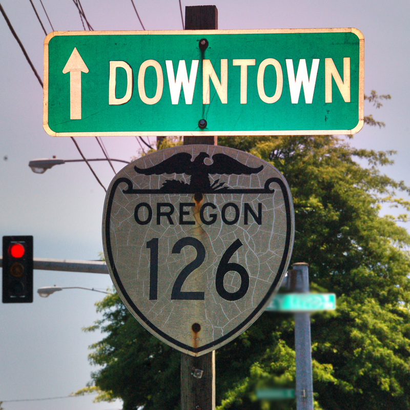 1950s cutout highway marker.