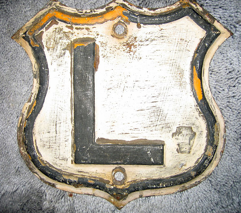 1920s highway marker.