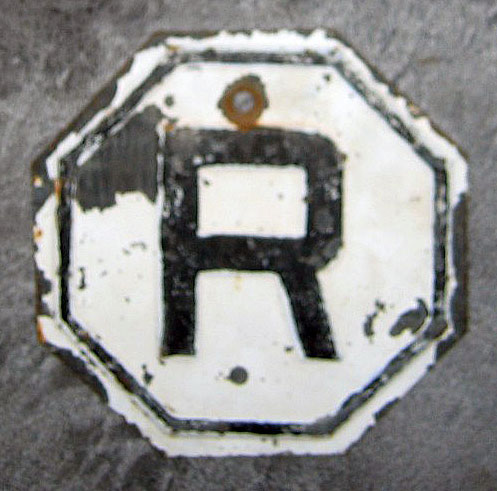 1920s highway marker.