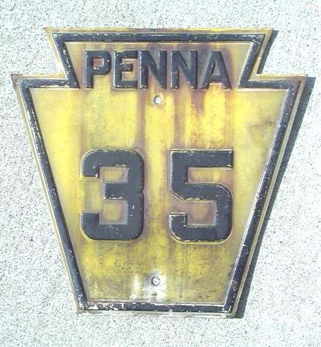 1930s highway marker.