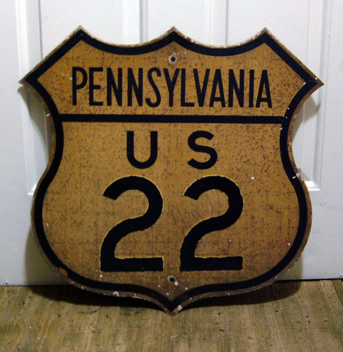 1950s highway marker.