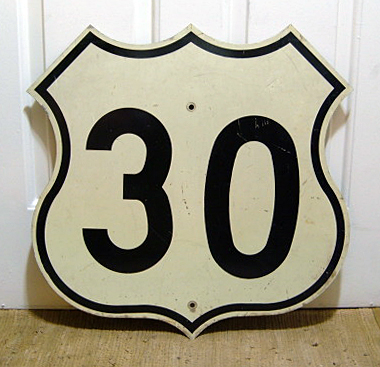 1960s highway marker.