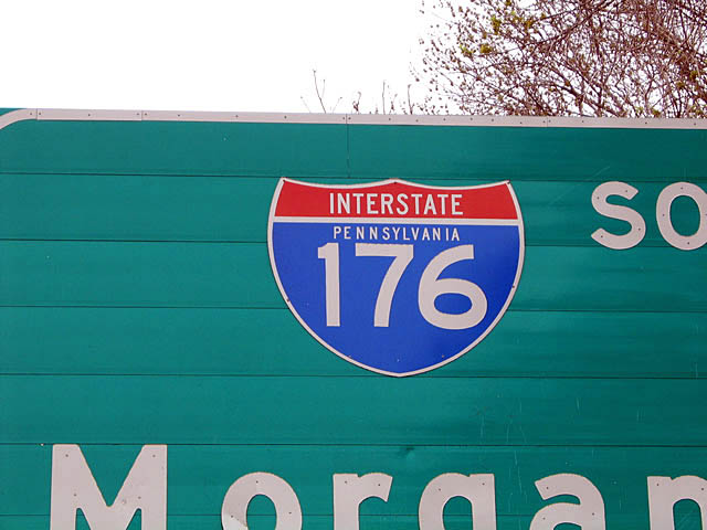 Westbound U.S. 422 approaching Interstate 176.