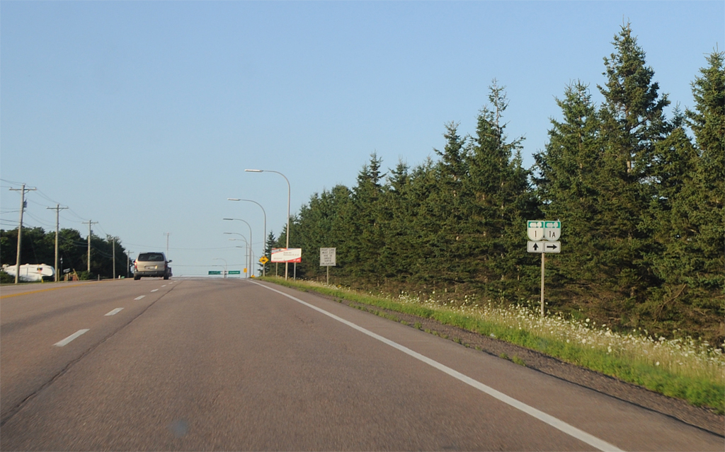 On Trans-Canada 1, shortly after the Confederation Bridge.