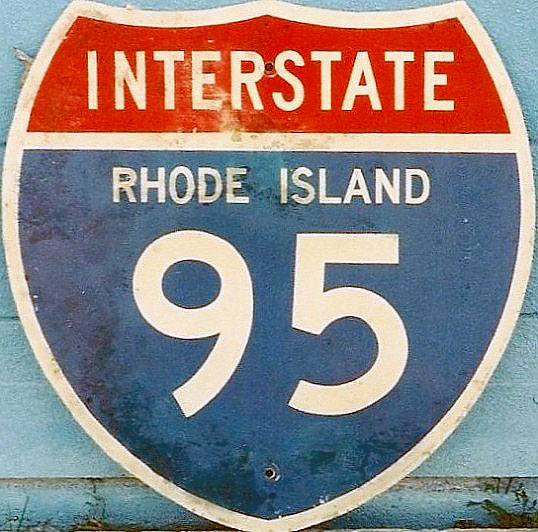1960s highway marker.
