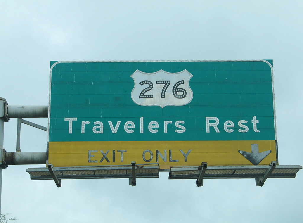 U.S. 25 & 276 split - Travelers Rest.