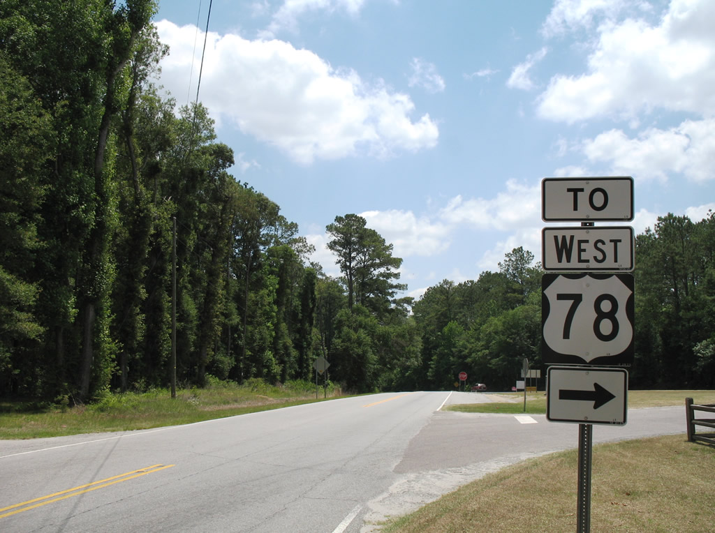 U.S. 78 trailblazer posted at the south end of U.S. 178.