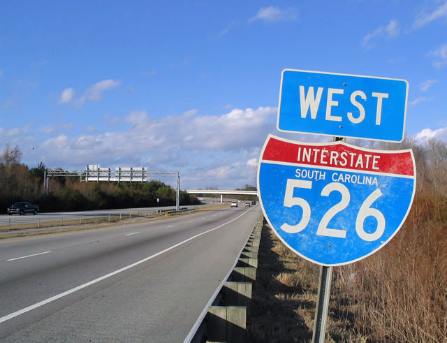 First westbound shield along Interstate 526.