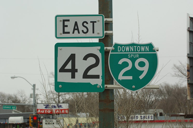 Sioux Falls - eastbound South Dakota 42/12th Street.