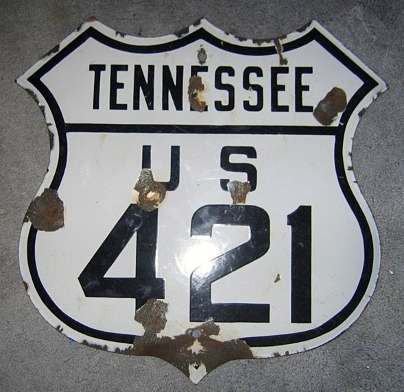 1920s highway marker.