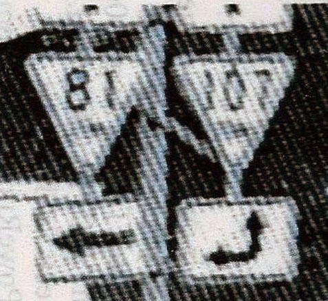 These appear to be small 1948 specification reassurance markers being used as junction markers, where the larger white square style should have been placed.