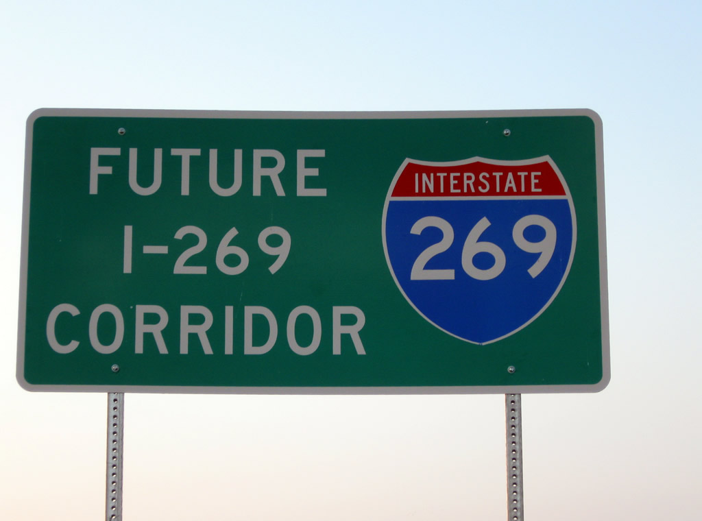 Future corridor sign posted after the Tennessee 385 turn onto Future I-269.