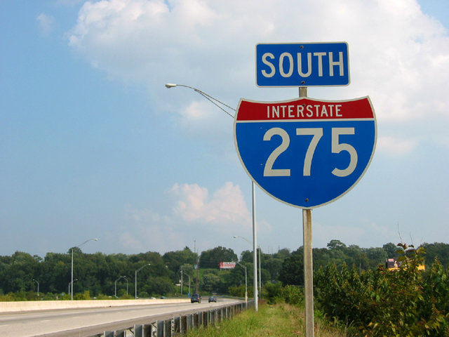 Southbound between Exits 2 and 1D/C.