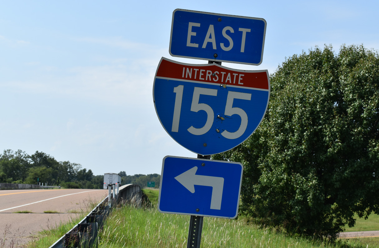SR 181 south at Interstate 155 east of the Caruthersville Bridge.