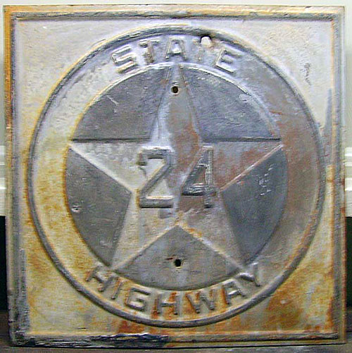 1920s highway marker.