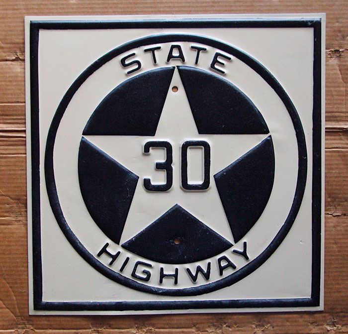 1920s highway marker.
