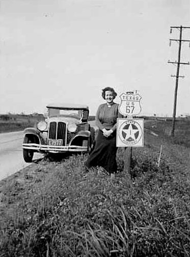 1920s highway marker.