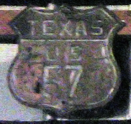 1920s highway marker.