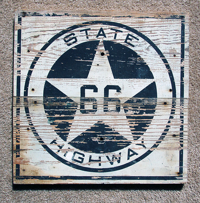 1940s highway marker.