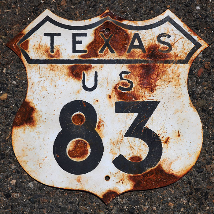The only known example of a 16 inch Texas shield with round fonts and full TEXAS/US legend.