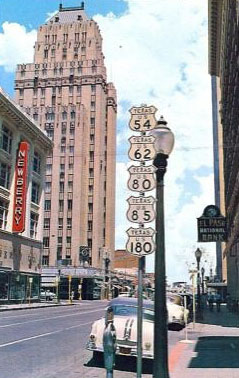 El Paso.  Postcard scan courtesy of Michael Summa.