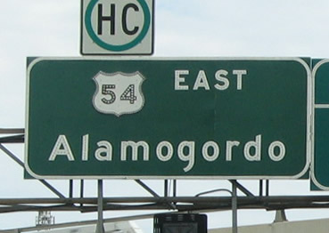 U.S. 54 (hidden Interstate 110) freeway northbound at Interstate 10 in El Paso.