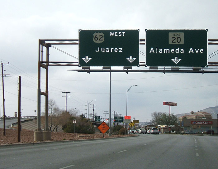 1980s guide signs in El Paso.