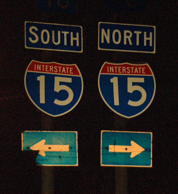 The original shields have been covered up with new versions.