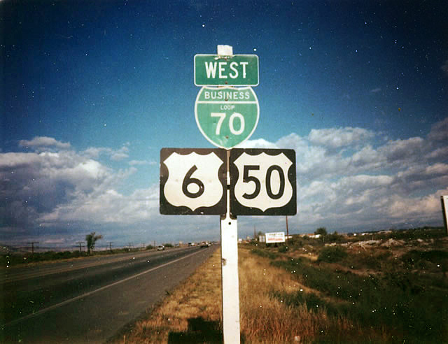 Business Loop I-70 and U.S. 6-50 (Utah 19 and U.S. 191) in Green River. Photo by Michael Summa, 1984.