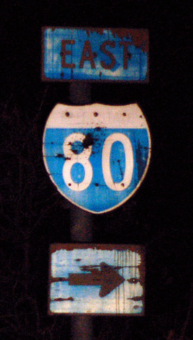 This may be the oldest surviving I-80 shield in Utah.