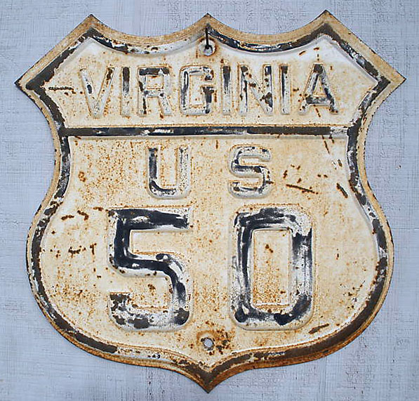1930s highway marker.