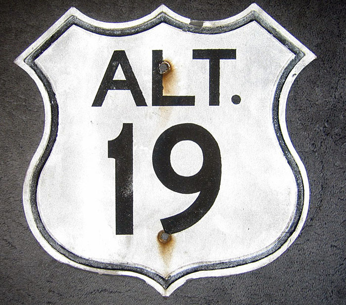 1950s highway marker.