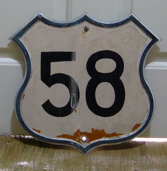 1950s highway marker.