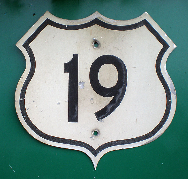1950s highway marker.