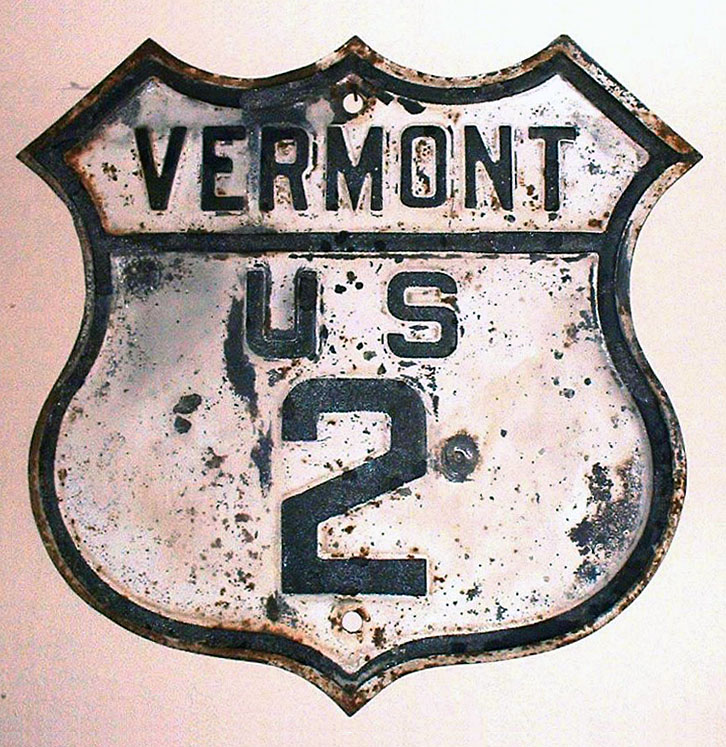 1920s highway marker.