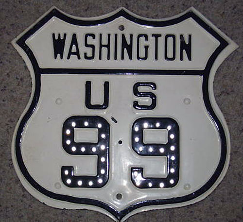 This sign is stamped "43" on the back.