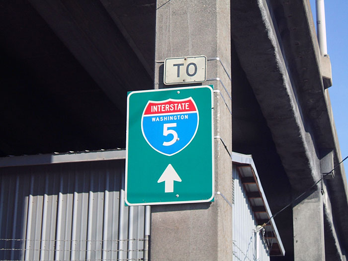 Trailblazer in Seattle under the Alaskan Way Viaduct.  The "TO" may date back to the US-99 days.