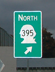 Error sign for US-395.