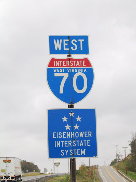 Westbound mainline after Exit 11.