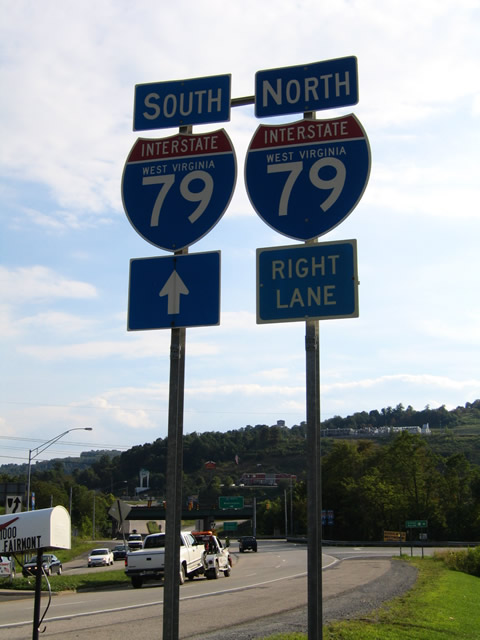 U.S. 19 southbound at Interstate 79 in Morgantown.