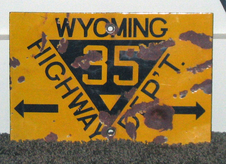 1920s highway marker.