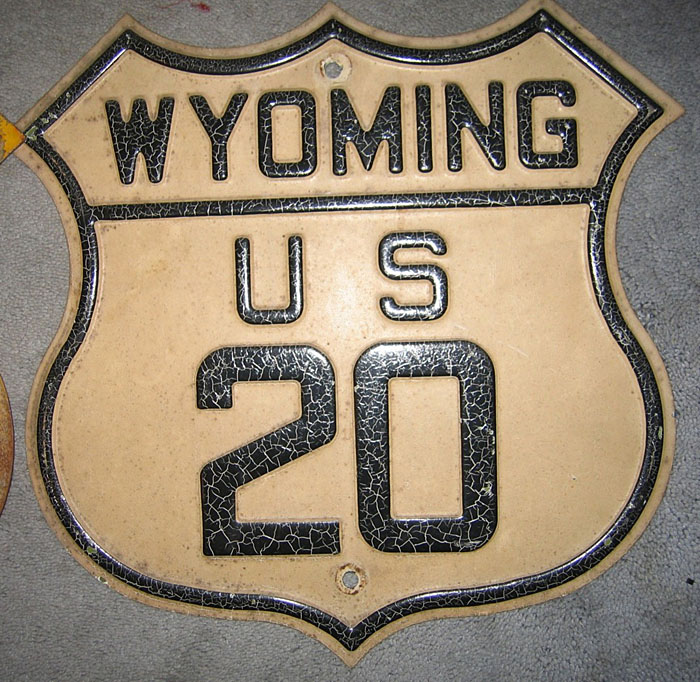 1920s highway marker.