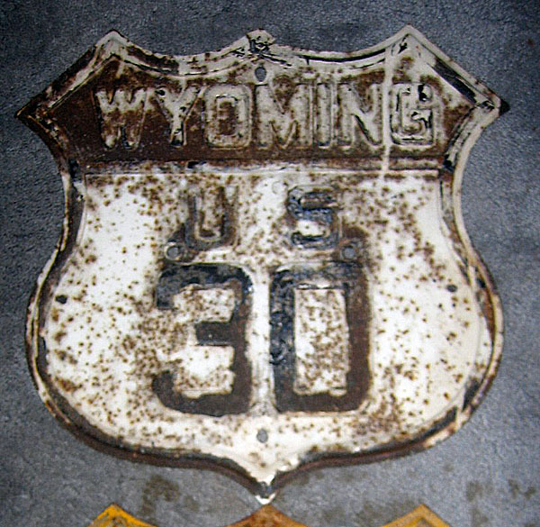 1920s highway marker.