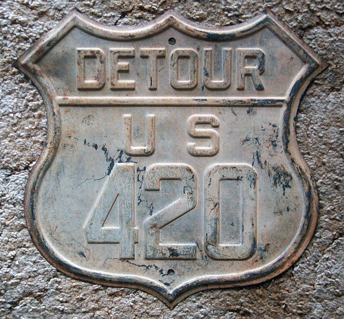 1930s highway marker.