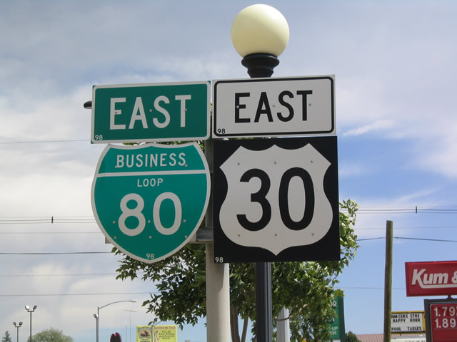 Eastbound Business Loop Interstate 80/Business U.S. 30 in Cheyenne.
