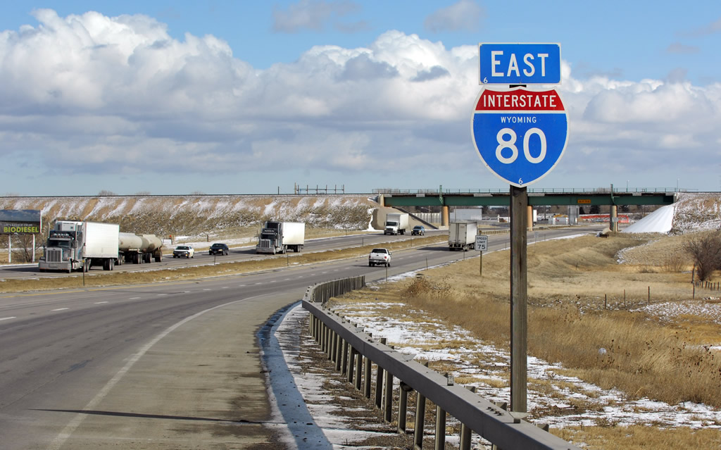 Interstate 80 east near Interstate 25 junction in Cheyenne.