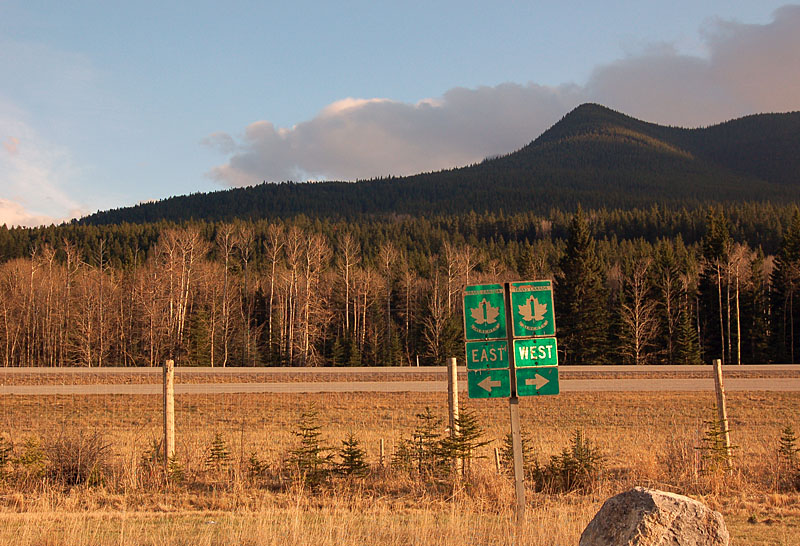 Alberta Trans-Canada route 1 sign.