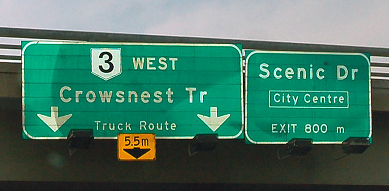 Alberta Provincial Highway 3 sign.