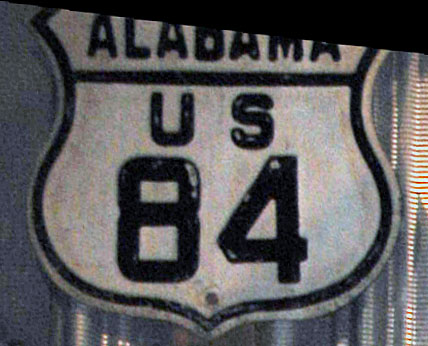 Alabama U.S. Highway 84 sign.