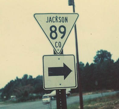 Alabama Jackson County Route 89 sign.